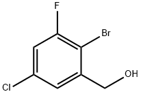 Benzenemethanol, 2-bromo-5-chloro-3-fluoro- Struktur