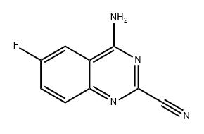 4-amino-6-fluoroquinazoline-2-carbonitrile Struktur