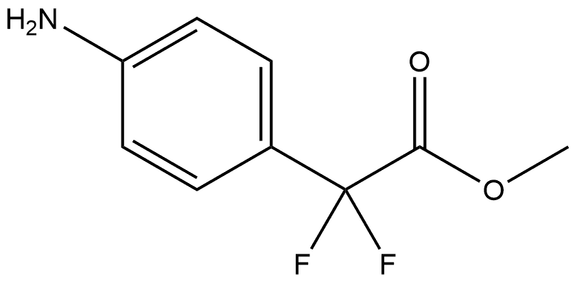 Benzeneacetic acid, 4-amino-α,α-difluoro-, methyl ester Struktur