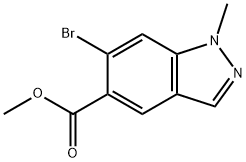 1H-Indazole-5-carboxylic acid, 6-bromo-1-methyl-, methyl ester Struktur