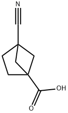 4-Cyanobicyclo[2.1.1]hexane-1-carboxylic acid Struktur