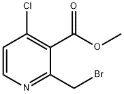 3-Pyridinecarboxylic acid, 2-(bromomethyl)-4-chloro-, methyl ester Struktur