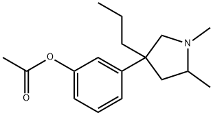 Phenol, 3-(1,5-dimethyl-3-propyl-3-pyrrolidinyl)-, 1-acetate Struktur