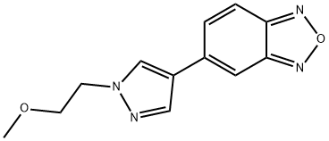 2,1,3-Benzoxadiazole, 5-[1-(2-methoxyethyl)-1H-pyrazol-4-yl]- Struktur