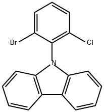 9H-Carbazole, 9-(2-bromo-6-chlorophenyl)- Struktur