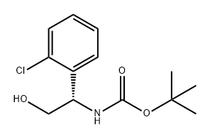 Carbamic acid, [(1S)-1-(2-chlorophenyl)-2-hydroxyethyl]-, 1,1-dimethylethyl ester (9CI) Struktur