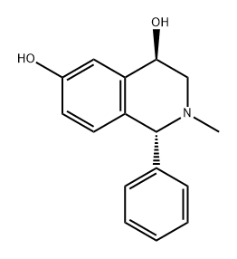 4,6-Isoquinolinediol, 1,2,3,4-tetrahydro-2-methyl-1-phenyl-, (1R,4R)- Struktur