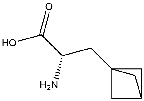 Bicyclo[1.1.1]pentane-1-propanoic acid, α-amino-, (αS)- Struktur