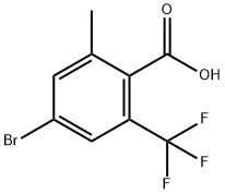 Benzoic acid, 4-bromo-2-methyl-6-(trifluoromethyl)- Struktur