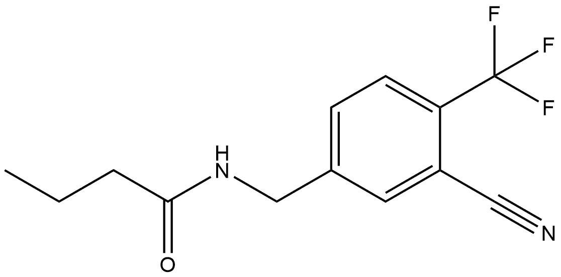 N-[[3-Cyano-4-(trifluoromethyl)phenyl]methyl]butanamide Struktur