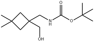 Carbamic acid, N-[[1-(hydroxymethyl)-3,3-dimethylcyclobutyl]methyl]-, 1,1-dimethylethyl ester Struktur