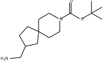 8-Azaspiro[4.5]decane-8-carboxylic acid, 2-(aminomethyl)-, 1,1-dimethylethyl ester Struktur