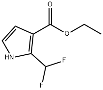 1H-Pyrrole-3-carboxylic acid, 2-(difluoromethyl)-, ethyl ester Struktur