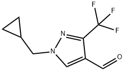 1H-Pyrazole-4-carboxaldehyde, 1-(cyclopropylmethyl)-3-(trifluoromethyl)- Struktur