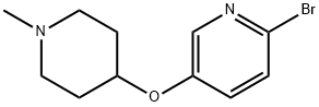 Pyridine, 2-bromo-5-[(1-methyl-4-piperidinyl)oxy]- Struktur