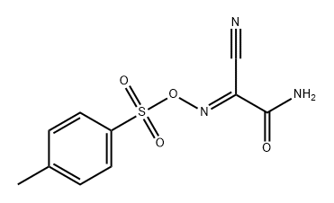 Acetamide, 2-cyano-2-[[[(4-methylphenyl)sulfonyl]oxy]imino]-, (2E)- Struktur