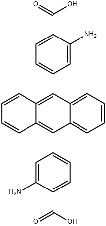 Benzoic acid, 4,4'-(9,10-anthracenediyl)bis[2-amino- Struktur