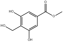 Benzoic acid, 3,5-dihydroxy-4-(hydroxymethyl)-, methyl ester Struktur