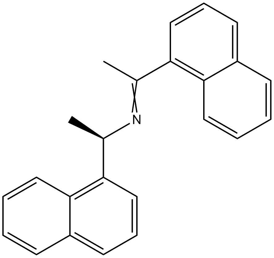 1-Naphthalenemethanamine, α-methyl-N-[1-(1-naphthalenyl)ethylidene]-, (αR)- Struktur