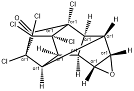 2,4,6-Metheno-5H-cyclopenta[4,5]pentaleno[1,2-b]oxiren-5-one, 2a,3,3,4,5a-pentachlorodecahydro-, (1aR,1bR,2S,2aS,4R,5aS,5bS,6S,6aS,7R)-rel- (9CI) Struktur