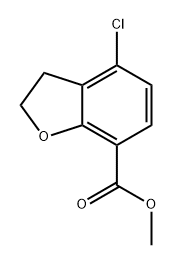 7-Benzofurancarboxylic acid, 4-chloro-2,3-dihydro-, methyl ester Struktur