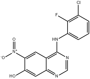 7-Quinazolinol, 4-[(3-chloro-2-fluorophenyl)amino]-6-nitro- Struktur