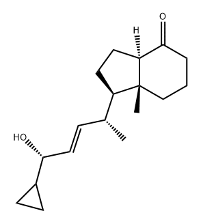 4H-Inden-4-one, 1-[(1R,2E,4S)-4-cyclopropyl-4-hydroxy-1-methyl-2-buten-1-yl]octahydro-7a-methyl-, (1R,3aR,7aR)- Struktur