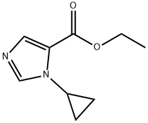 1H-Imidazole-5-carboxylic acid, 1-cyclopropyl-, ethyl ester Struktur