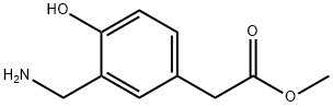 Benzeneacetic acid, 3-(aminomethyl)-4-hydroxy-, methyl ester Struktur