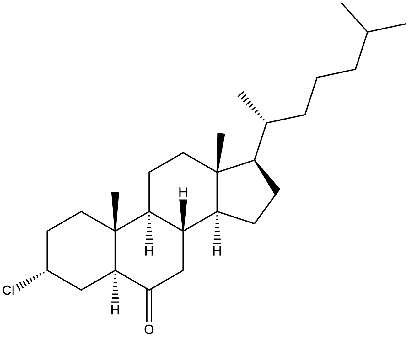 3α-Chloro-5α-cholestan-6-one Struktur