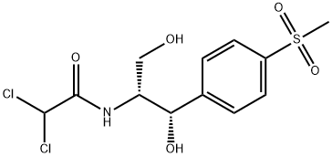 Acetamide, 2,2-dichloro-N-[(1R,2S)-2-hydroxy-1-(hydroxymethyl)-2-[4-(methylsulfonyl)phenyl]ethyl]- Struktur