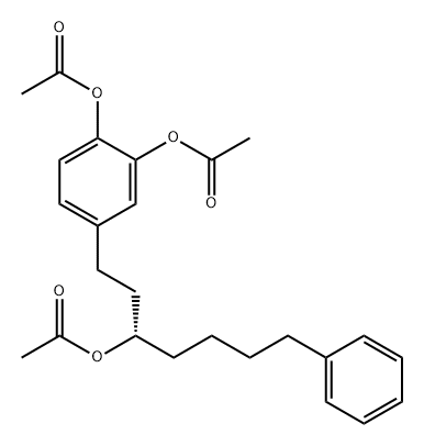 1,2-Benzenediol, 4-[(3S)-3-(acetyloxy)-7-phenylheptyl]-, 1,2-diacetate Struktur