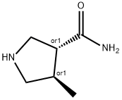 3-Pyrrolidinecarboxamide, 4-methyl-, (3R,4R)-rel- Struktur