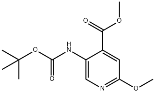 methyl 5-((tert-butoxycarbonyl)amino)-2-methoxyisonicotinate Struktur