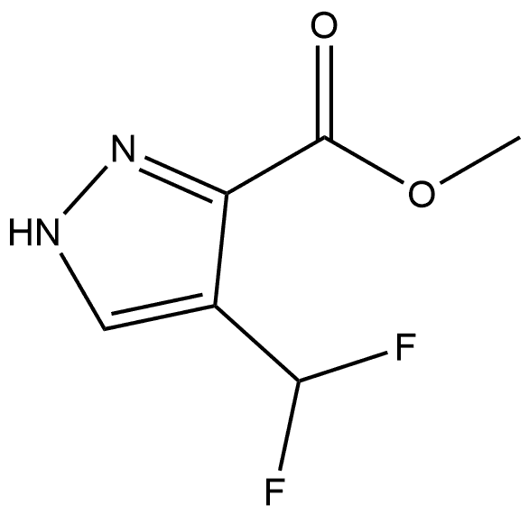 Methyl 4-(difluoromethyl)-1H-pyrazole-3-carboxylate Struktur