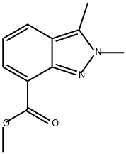 2H-Indazole-7-carboxylic acid, 2,3-dimethyl-, methyl ester Struktur