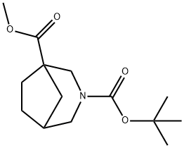 3-O-Tert-butyl 1-O-methyl 3-azabicyclo[3.2.1]octane-1,3-dicarboxylate Struktur