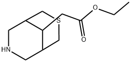 Ethyl 3-thia-7-azabicyclo[3.3.1]nonane-9-acetate Struktur