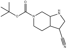 6H-Pyrrolo[2,3-c]pyridine-6-carboxylic acid, 3-cyanooctahydro-, 1,1-dimethylethyl ester Struktur