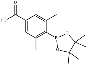 Benzoic acid, 3,5-dimethyl-4-(4,4,5,5-tetramethyl-1,3,2-dioxaborolan-2-yl)- Struktur