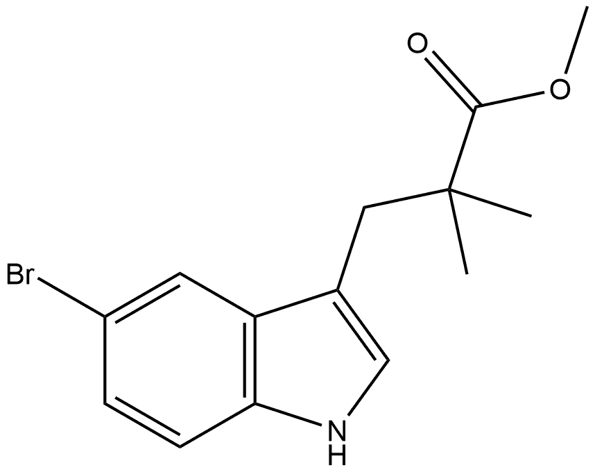 Methyl 5-bromo-α,α-dimethyl-1H-indole-3-propanoate Struktur