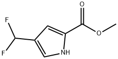 1H-Pyrrole-2-carboxylic acid, 4-(difluoromethyl)-, methyl ester Struktur