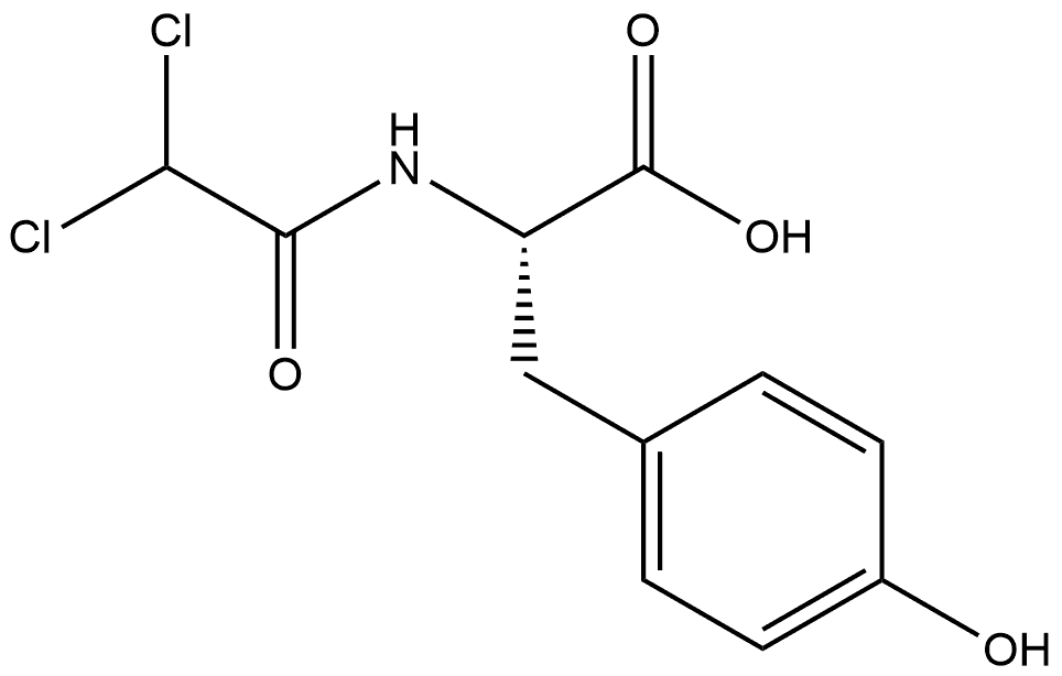 Tyrosine, N-(dichloroacetyl)-, L- Struktur