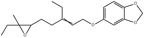 1,3-Benzodioxole, 5-[[3-ethyl-5-(3-ethyl-3-methyl-2-oxiranyl)-2-penten-1-yl]oxy]- Struktur