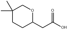 2-(5,5-dimethyloxan-2-yl)acetic acid Struktur