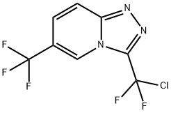 3-(chlorodifluoromethyl)-6-(trifluoromethyl)-[1,2,4]triazolo[4,3-a]pyridine Struktur