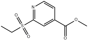 4-Pyridinecarboxylic acid, 2-(ethylsulfonyl)-, methyl ester Struktur