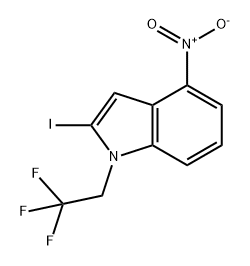 1H-Indole, 2-iodo-4-nitro-1-(2,2,2-trifluoroethyl)- Struktur