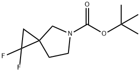 5-Azaspiro[2.4]heptane-5-carboxylic acid, 1,1-difluoro-, 1,1-dimethylethyl ester Struktur