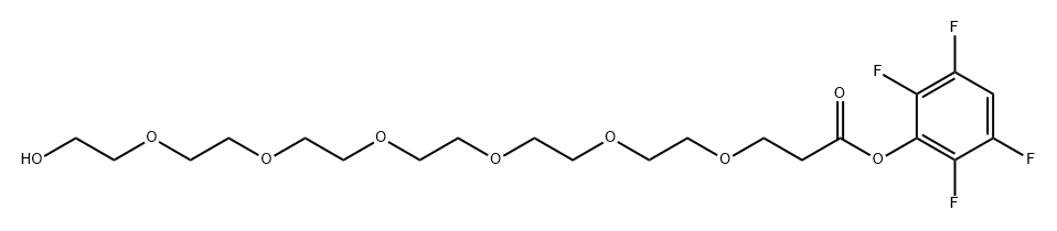 Propanoic acid, 3-[(17-hydroxy-3,6,9,12,15-pentaoxaheptadec-1-yl)oxy]-, 2,3,5,6-tetrafluorophenyl ester Struktur